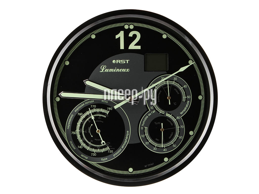 Часы метеостанция rst. Часы RST 77747. Настенные часы RST 77730. Настенные часы - метеостанция lumineux RST 77749. RST lumineux 77749.