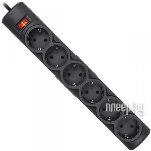 Фото Сетевой фильтр Defender DFS 153 6 Sockets 3.0m Black 99495