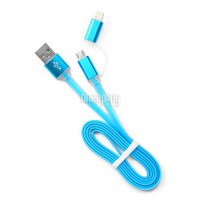Фото Gembird Cablexpert USB AM/microBM 5P to iPhone Lightning 1m Blue CC-mAPUSB2bl1m
