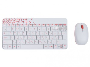 Фото Logitech Wireless Combo MK240 Nano White-Red 920-008212