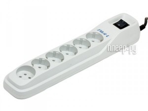 Фото Сетевой фильтр Zis Pilot L 6 Sockets 1.8m White 071