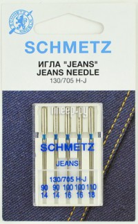 Фото Набор игл для джинсы Schmetz №90-110 130/705H-J 5шт