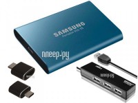 Фото Samsung Portable SSD T5 500Gb MU-PA500BWW Выгодный набор + подарок серт. 200Р!!!