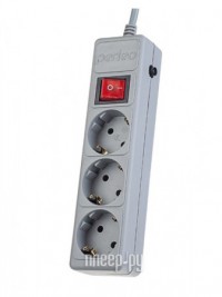 Фото Сетевой фильтр Perfeo Power Plus 3 Sockets 1.8m Grey PF-PP-3/1.8-G