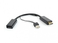Фото Gembird Cablexpert HDMI - DisplayPort HD19M+USBxHD20F Black DSC-HDMI-DP