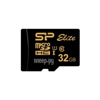 Фото 32Gb - Silicon Power - Micro Secure Digital HC Class 10 UHS-1 Elite Golden SP032GBSTHBU1V1G