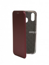 Фото Чехол Innovation для Samsung Galaxy M20 Book Silicone Magnetic Bordo 15515
