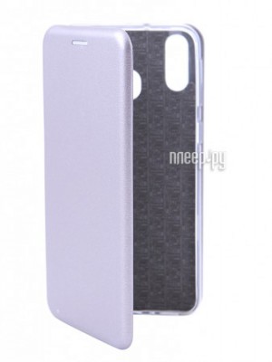 Фото Чехол Innovation для Samsung Galaxy M20 Book Silicone Magnetic Silver 15509