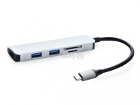 Фото Хаб USB Gurdini USB-C Expander to HDMI 4K +2xUSB 3.0 +CardReader для APPLE MacBook Graphite 910069