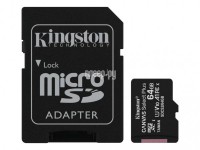 Фото 64Gb - Kingston Micro Secure Digital HC Class 10 UHS-I Canvas Select SDCS2/64GB с переходником под SD (Оригинальная!)