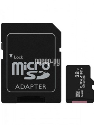 Фото 32Gb - Kingston Micro Secure Digital HC Class 10 UHS-I Canvas Select SDCS2/32GB с переходником под SD (Оригинальная!)