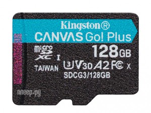Фото 128Gb - Kingston MicroSDHC 170R A2 U3 V30 Canvas Go Plus SDCG3/128GBSP (Оригинальная!)