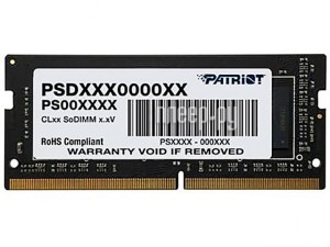 Фото Patriot Memory Signature DDR4 SO-DIMM 2666MHz PC21300 CL19 - 4Gb PSD44G266681S