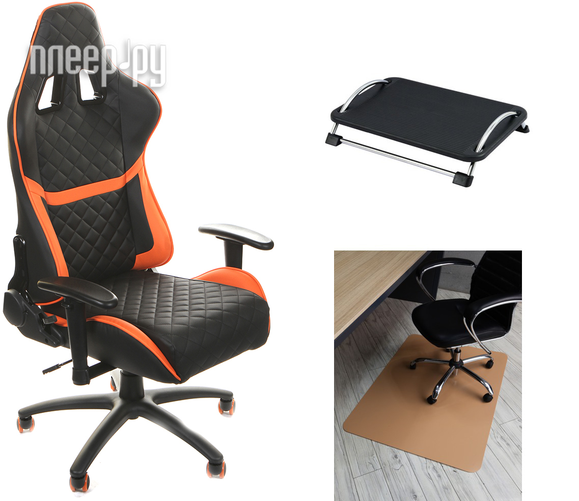 Компьютерное кресло cougar rampart игровое обивка текстиль искусственная кожа цвет черный оранжевый