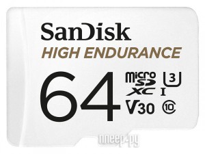 Фото 64Gb - SanDisk High Endurance - MicroSD XC Video Class 30 SDSQQNR-064G-GN6IA (Оригинальная!)