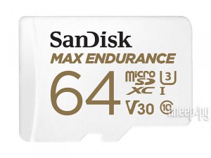 Фото 64Gb - SanDisk microSD Max Endurance Class 10 UHS-I SDSQQVR-064G-GN6IA