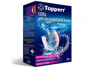 Фото Соль гранулированная для посудомоечных машин Topperr 750g 3317