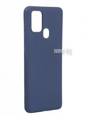 Фото Чехол с микрофиброй DF для Samsung Galaxy A21s Silicone Blue sOriginal-14