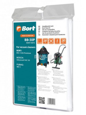 Фото Мешки пылесборные Bort BB-30P 93411072