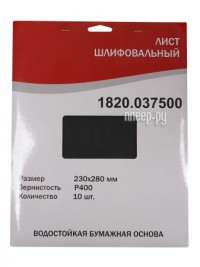 Фото Шлифлист Elitech 230x280mm P400 10шт 1820.037500