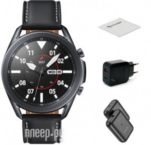 Фото Samsung Galaxy Watch 3 45mm Black SM-R840NZKA Выгодный набор + подарок серт. 200Р!!!