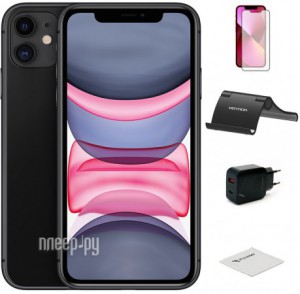 Фото APPLE iPhone 11 128Gb Black Выгодный набор + подарок серт. 200Р!!!