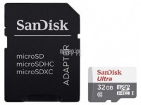 Фото 32Gb - SanDisk Ultra Micro Secure Digital HC UHS-I SDSQUNR-032G-GN3MA с переходником под SD