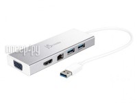 Фото j5create Mini Dock USB 3.0/USB 3.0x2/VGA-DB 15 pin/HDMI/Gigabit Ethernet/USB Micro B JUD380