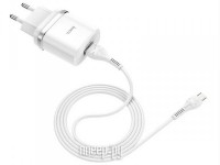 Фото Hoco C12Q Smart 1xUSB 3A 18W QC3.0 / QC2.0 + кабель MicroUSB White