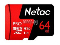 Фото 64Gb - Netac P500 Extreme Pro MicroSDXC Class 10 A1 V30 NT02P500PRO-064G-S (Оригинальная!)