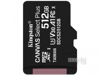 Фото 512Gb - Kingston Canvas Select Plus MicroSDXC UHS-I Class U3 V30 A1 SDCS2/512GBSP (Оригинальная!)