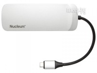 Фото Kingston Nucleum USB Type-C - HDMI v.1.4/USB-C/USB-C для быстрой зарядки/USB-A/USB-A для быстрой зарядки + карт-ридер SD и microSD C-HUBC1-SR-EN
