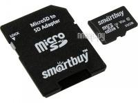 Фото 32Gb - SmartBuy MicroSD Class 10 Pro UHS-I U3 SB32GBSDCL10U3L-01 с адаптером SD