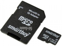 Фото 128Gb - SmartBuy MicroSD Class 10 Advanced U3 V30 A1 SB128GBSDU1A-AD с адаптером SD (Оригинальная!)