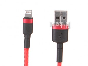 Фото Baseus Cafule Cable USB - Lightning 2A 3m Red-Red CALKLF-R09