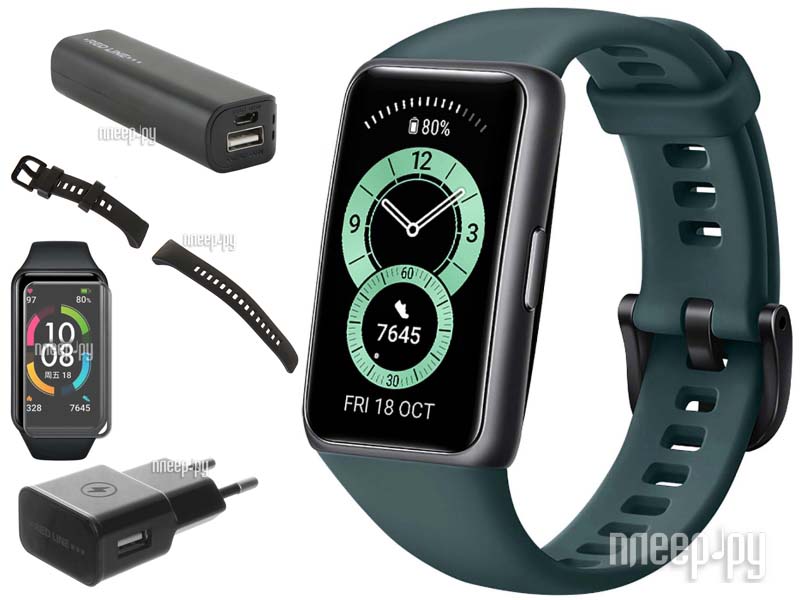 Huawei band 6 forest green обзор