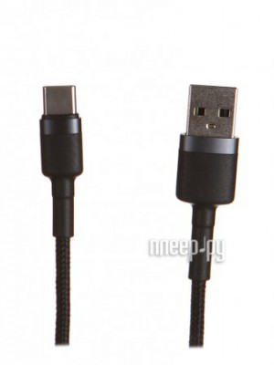 Фото Baseus Cafule Cable USB - Type-C 2A 3m Grey Black CATKLF-UG1