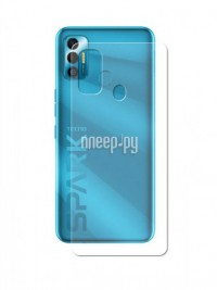 Фото Гидрогелевая пленка LuxCase для Tecno Spark 7 0.14mm Back Transparent 86586