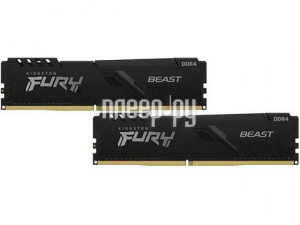 Фото Kingston Fury Black DDR4 DIMM 2666Mhz PC21300 CL16 - 16Gb Kit (2x8Gb) KF426C16BBK2/16