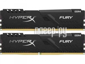 Фото Kingston Fury Black DDR4 DIMM 3733Mhz PC29800 CL19 - 16Gb Kit (2x8Gb) KF437C19BBK2/16