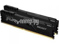 Фото Kingston Fury Beast Black DDR4 DIMM 3733Mhz PC29800 CL19 - 32Gb Kit (2x16Gb) KF437C19BB1K2/32