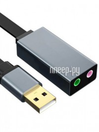 Фото Telecom USB 2.0 - Audio 10cm Grey TA313U
