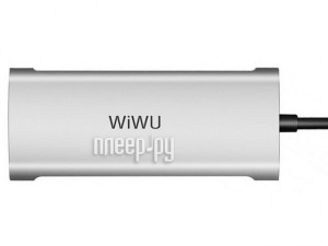 Фото Хаб USB Wiwu Alpha A631STR 3xUSB/RJ45/SD/microSD Grey 6973218930213