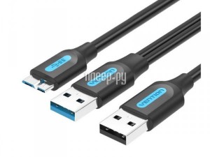 Фото Vention USB 3.0 AM - Micro B / USB 2.0 AM 50cm CQPBD