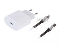 Фото Red Line PD1-3A Type-C 18W + кабель Lightning 3А White УТ000027293