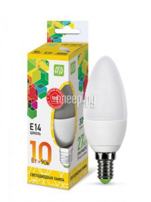 Фото ASD LED-Свеча-Standard Е14 10W 230V 3000К 900Lm 4690612015507