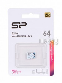 Фото 64Gb - Silicon Power Elite MicroSDHC Class 10 UHS-I SP064GBSTXBU1V21