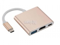 Фото Адаптер Vbparts для APPLE MacBook Multiport Type-C - USB/HDMI/Type-C Gold 057513