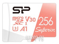 Фото 256Gb - Silicon Power Superior A1 MicroSDXC Class 10 UHS-I U3 SP256GBSTXDV3V20 (Оригинальная!)