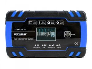 Фото Зарядное устройство Foxsur 12V/24V 8A FBC122408D